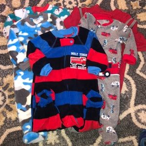 0-3mo bundle of footy lil pj’s soft and comfy